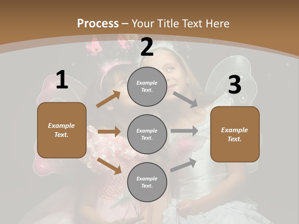 Cheerful Magic Girl PowerPoint Template