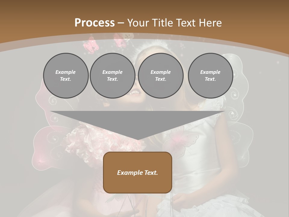 Cheerful Magic Girl PowerPoint Template