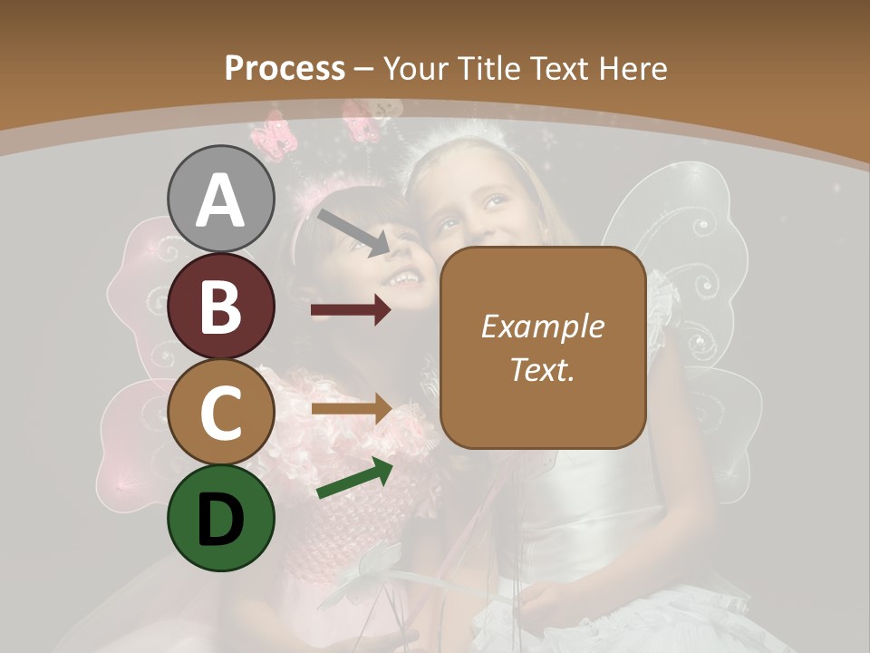 Cheerful Magic Girl PowerPoint Template