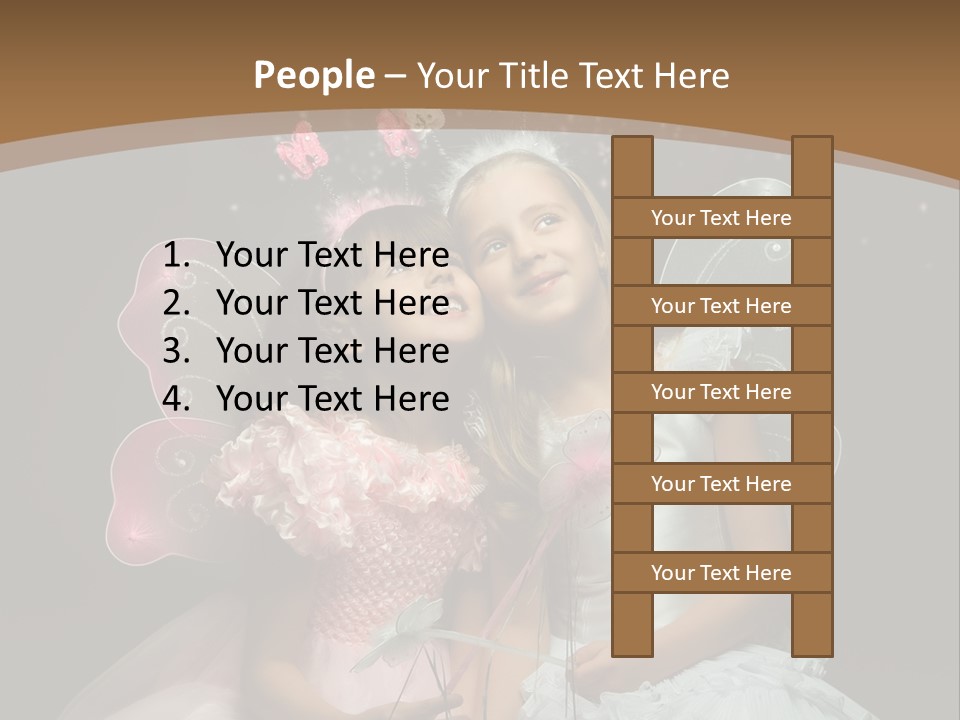 Cheerful Magic Girl PowerPoint Template