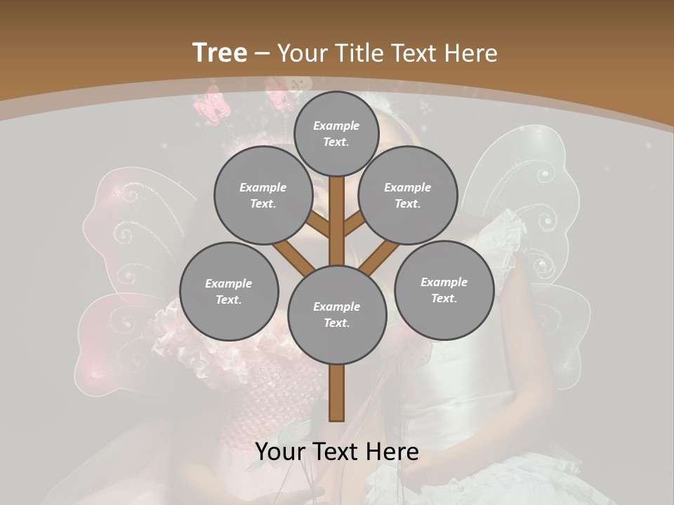 Cheerful Magic Girl PowerPoint Template