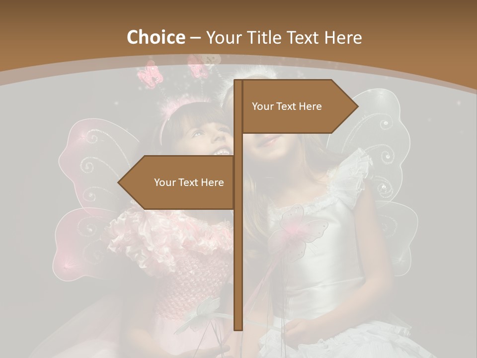 Cheerful Magic Girl PowerPoint Template