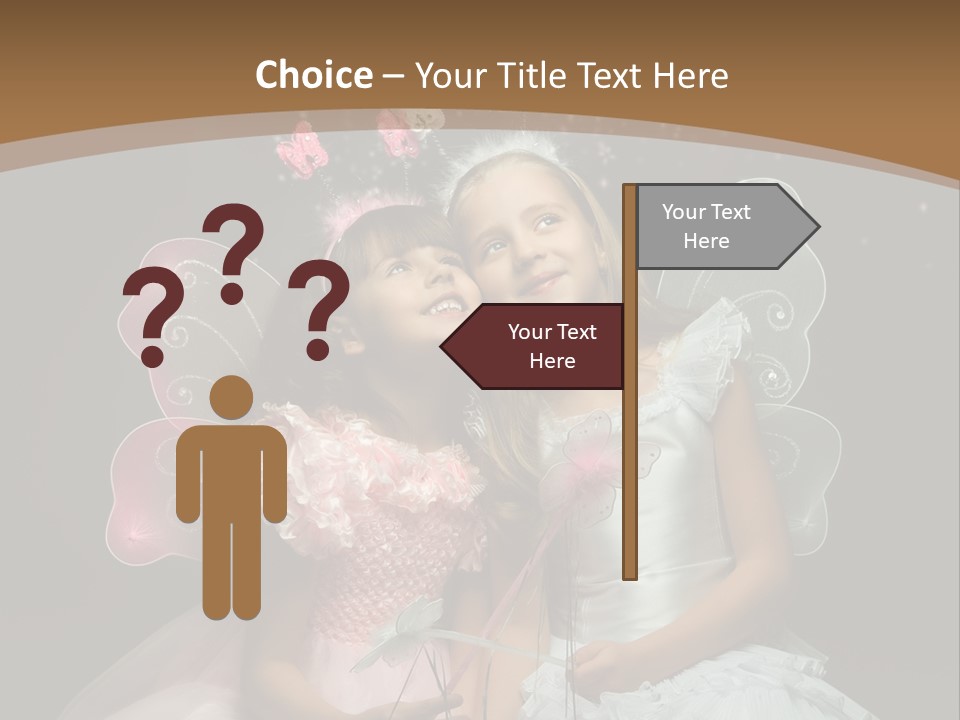 Cheerful Magic Girl PowerPoint Template