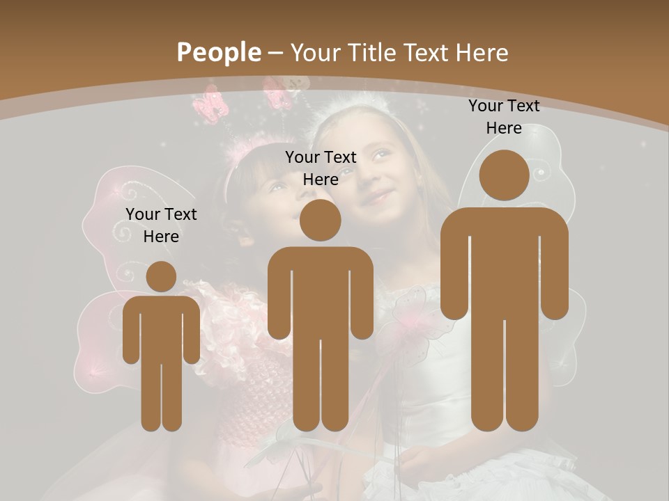 Cheerful Magic Girl PowerPoint Template