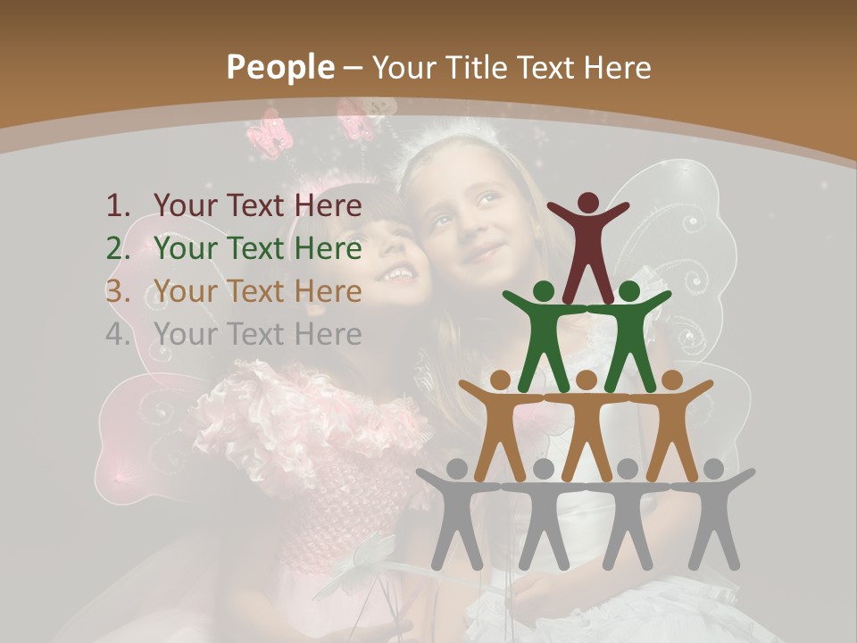 Cheerful Magic Girl PowerPoint Template