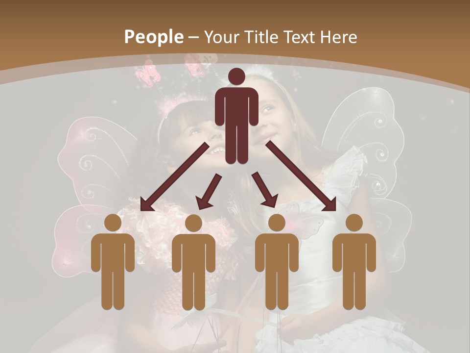 Cheerful Magic Girl PowerPoint Template