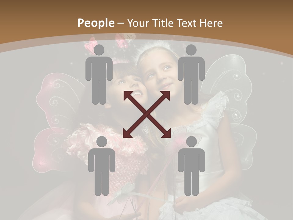 Cheerful Magic Girl PowerPoint Template