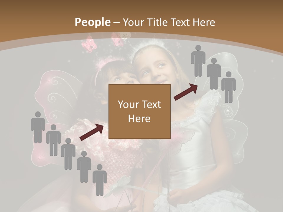 Cheerful Magic Girl PowerPoint Template