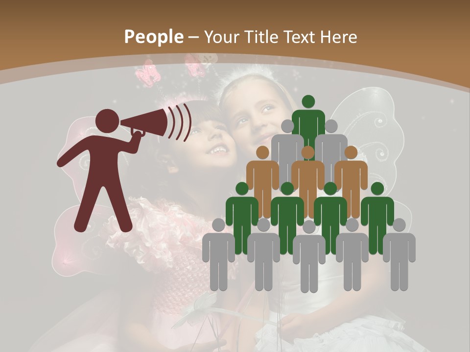 Cheerful Magic Girl PowerPoint Template