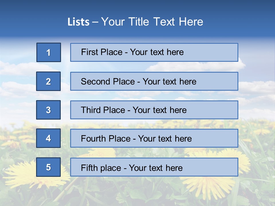 Blue Bright Sky PowerPoint Template