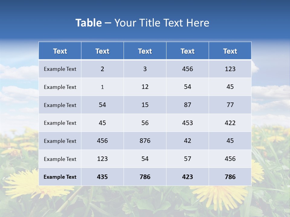 Blue Bright Sky PowerPoint Template