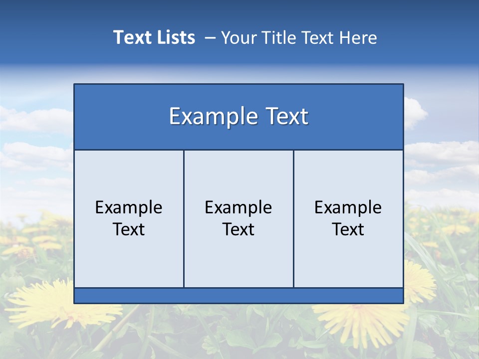 Blue Bright Sky PowerPoint Template