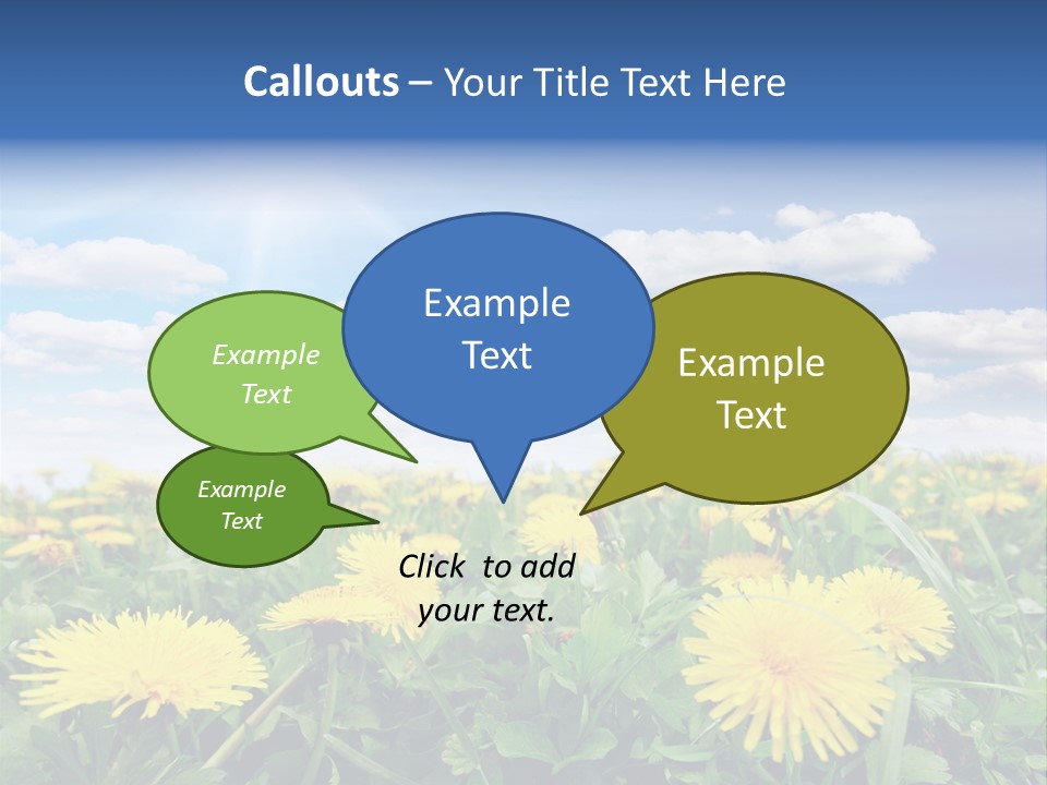 Blue Bright Sky PowerPoint Template
