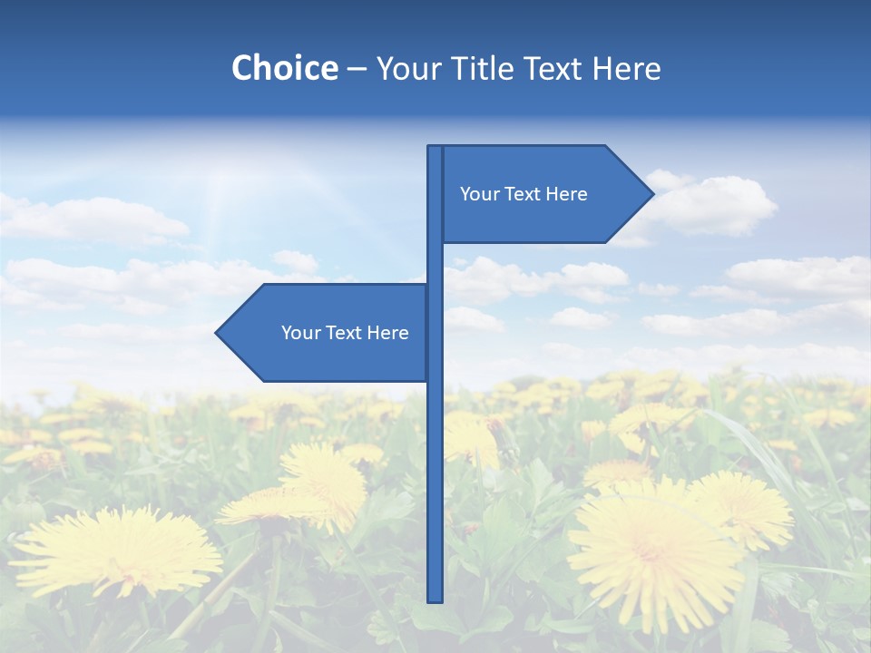 Blue Bright Sky PowerPoint Template
