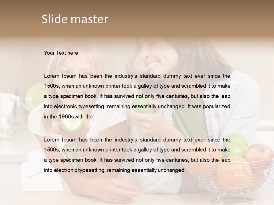 Feeding Beauty Mother PowerPoint Template