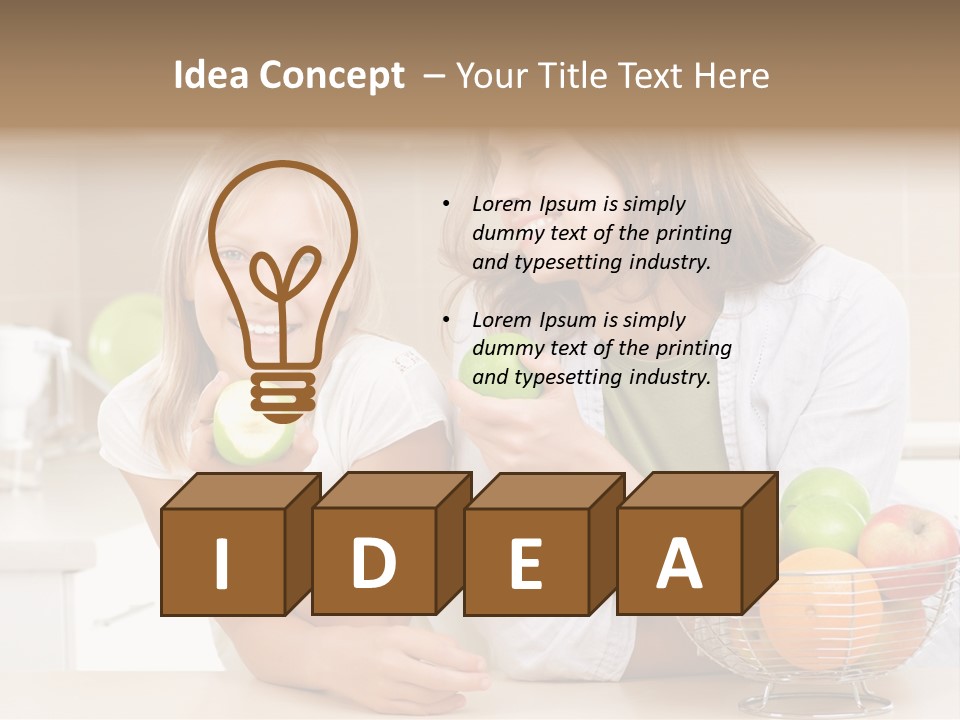 Feeding Beauty Mother PowerPoint Template