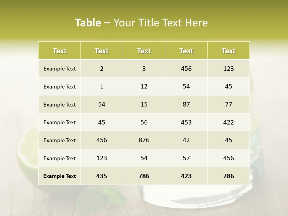 Green Soda Freshness PowerPoint Template