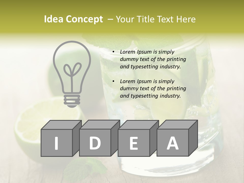 Green Soda Freshness PowerPoint Template