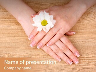 White Nailcare Manicure PowerPoint Template