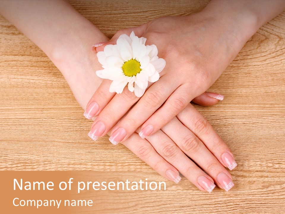 White Nailcare Manicure PowerPoint Template