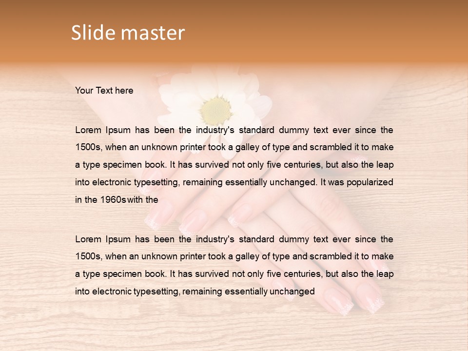 White Nailcare Manicure PowerPoint Template