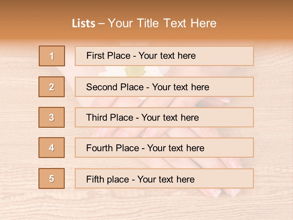 White Nailcare Manicure PowerPoint Template