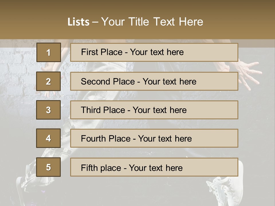 High Dancer Hip Hop PowerPoint Template