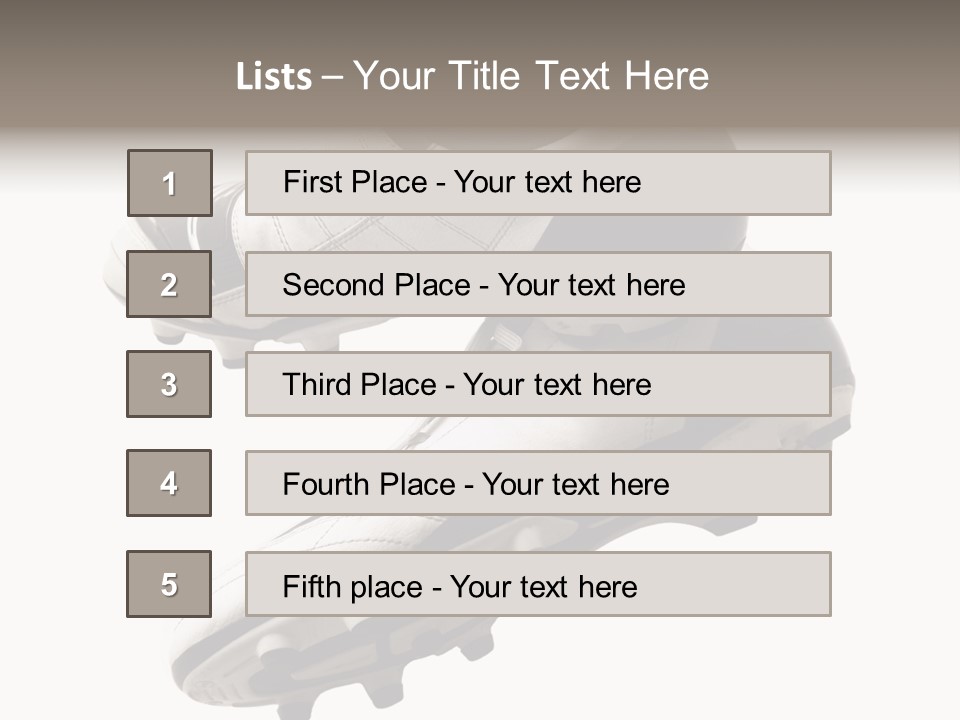 Competition Product Shoelace PowerPoint Template