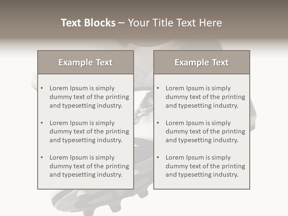 Competition Product Shoelace PowerPoint Template