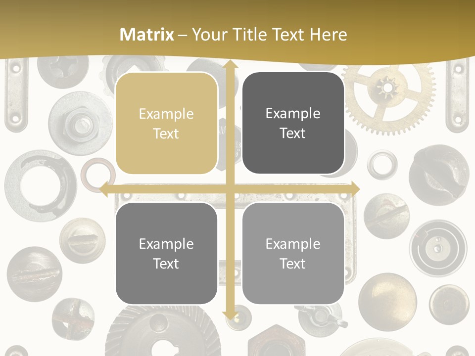Cogwheel Background Rusty PowerPoint Template