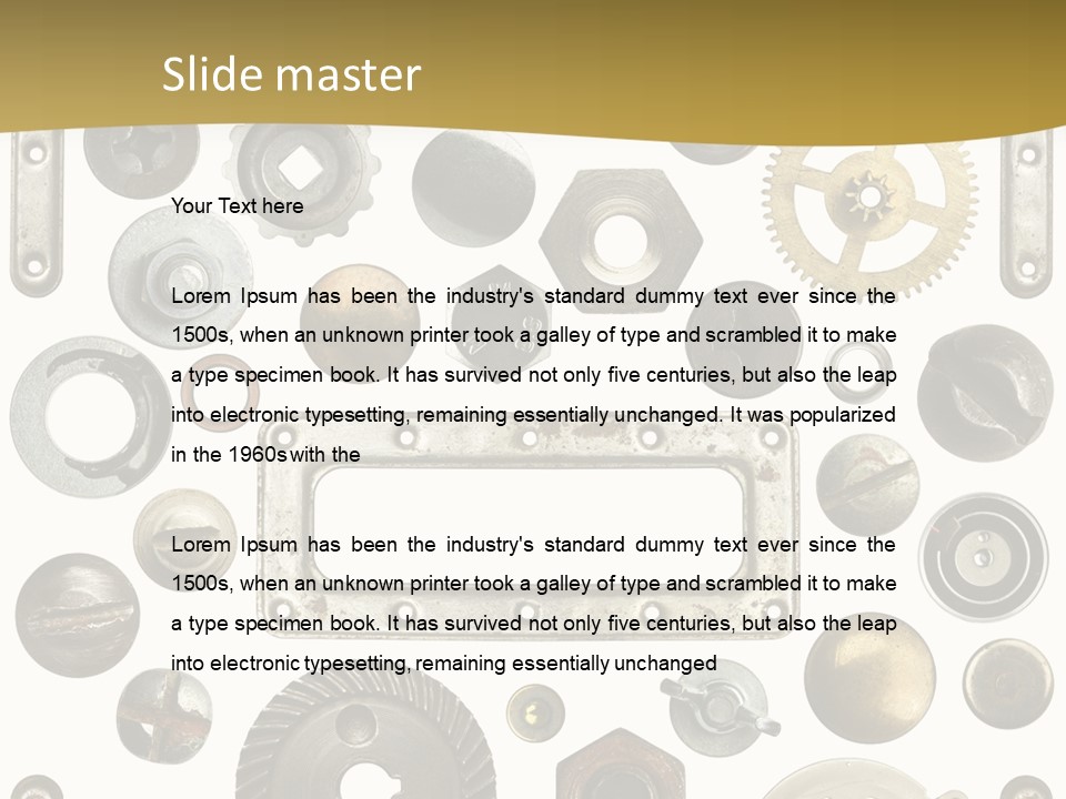 Cogwheel Background Rusty PowerPoint Template