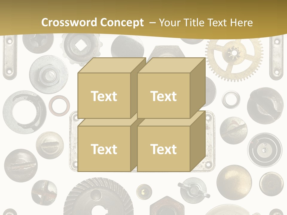 Cogwheel Background Rusty PowerPoint Template