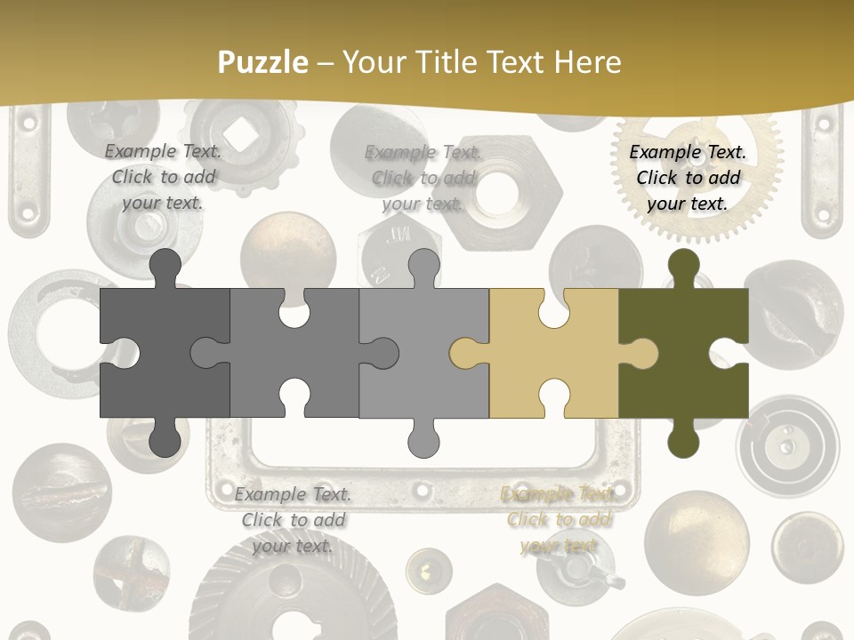 Cogwheel Background Rusty PowerPoint Template