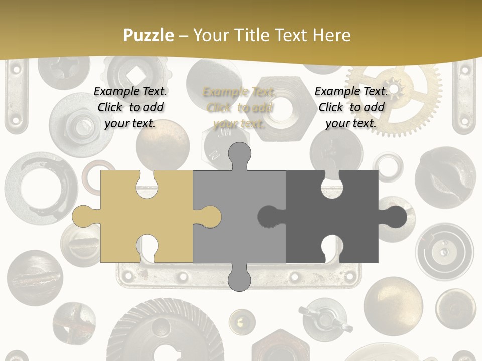 Cogwheel Background Rusty PowerPoint Template