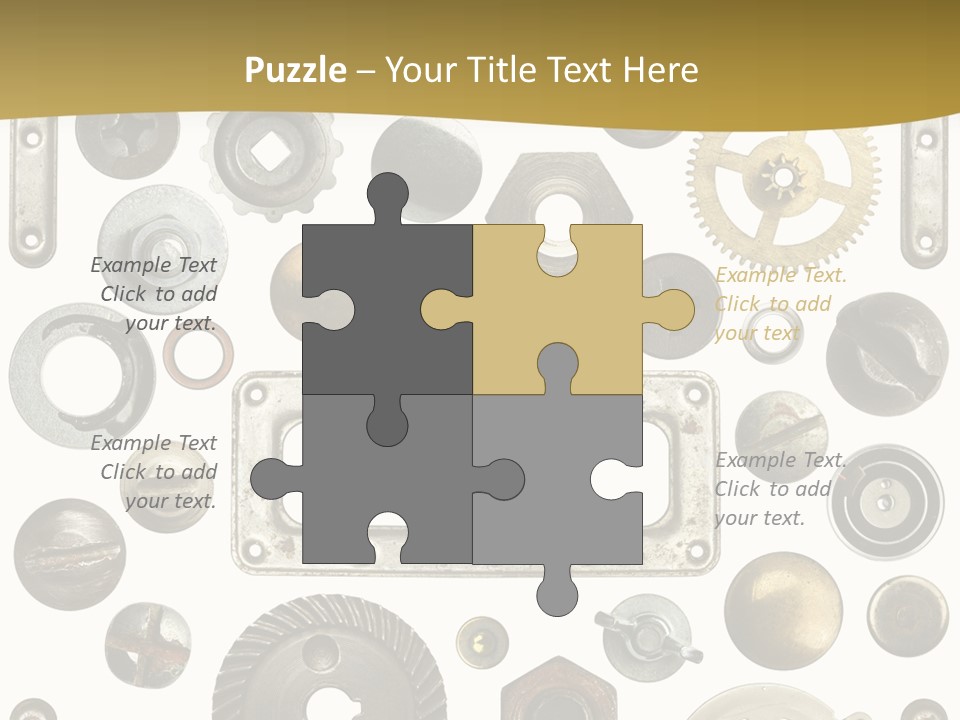 Cogwheel Background Rusty PowerPoint Template