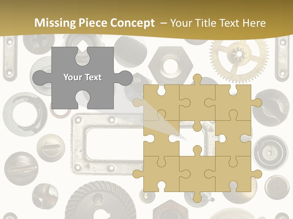 Cogwheel Background Rusty PowerPoint Template