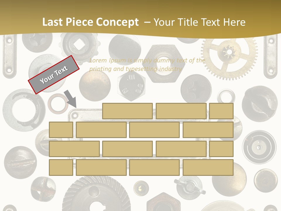 Cogwheel Background Rusty PowerPoint Template