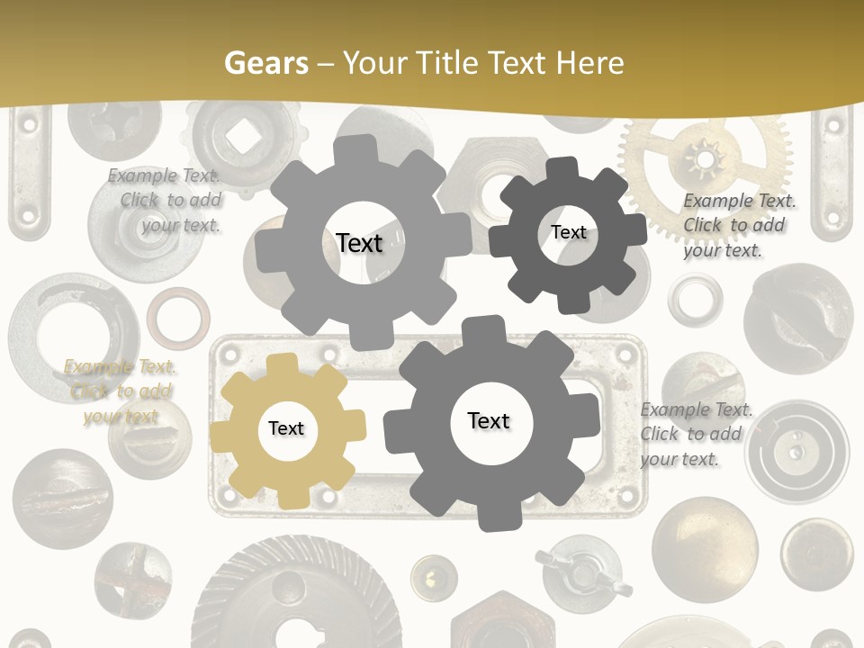 Cogwheel Background Rusty PowerPoint Template