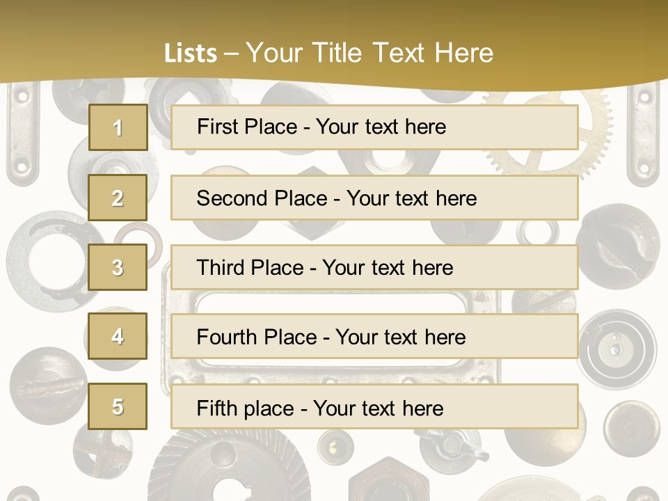 Cogwheel Background Rusty PowerPoint Template
