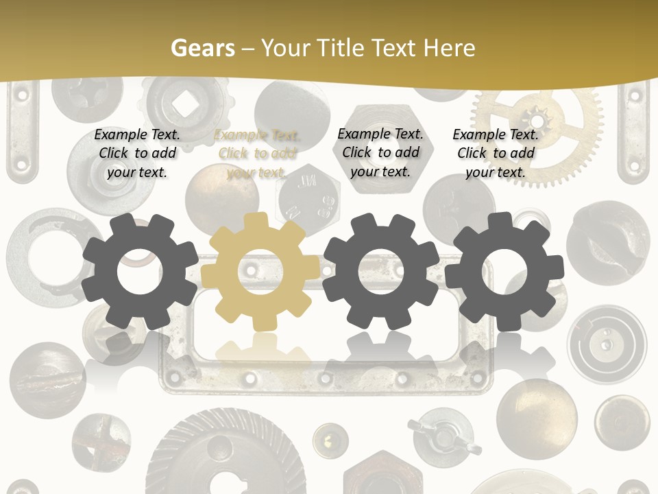 Cogwheel Background Rusty PowerPoint Template