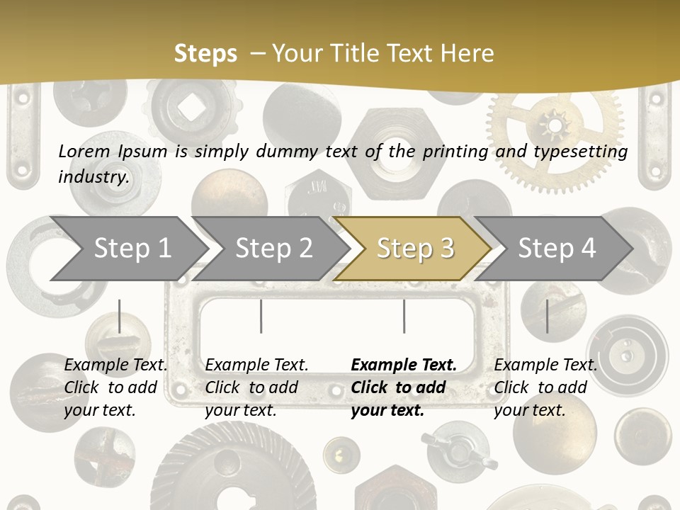 Cogwheel Background Rusty PowerPoint Template