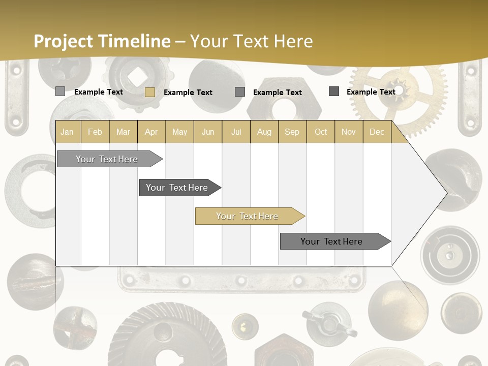 Cogwheel Background Rusty PowerPoint Template