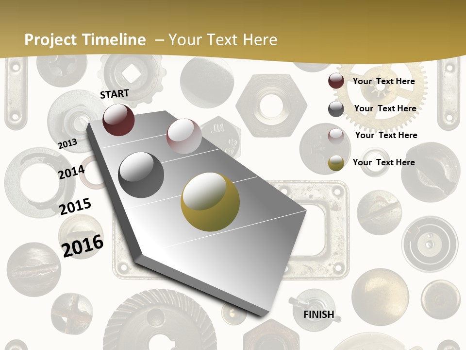 Cogwheel Background Rusty PowerPoint Template