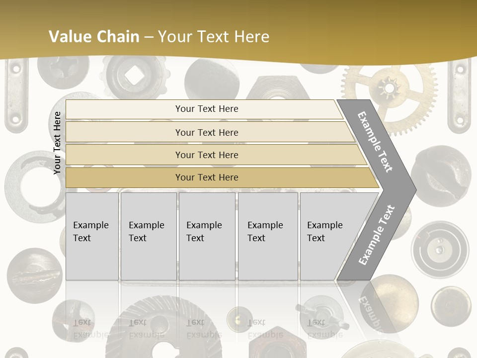 Cogwheel Background Rusty PowerPoint Template