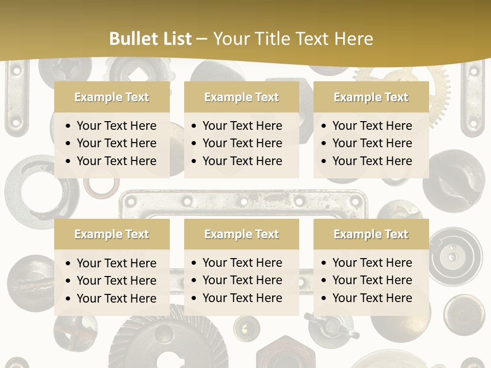 Cogwheel Background Rusty PowerPoint Template