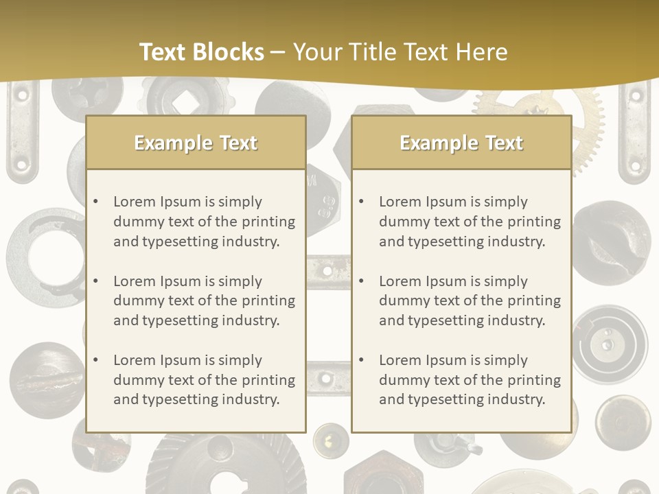 Cogwheel Background Rusty PowerPoint Template