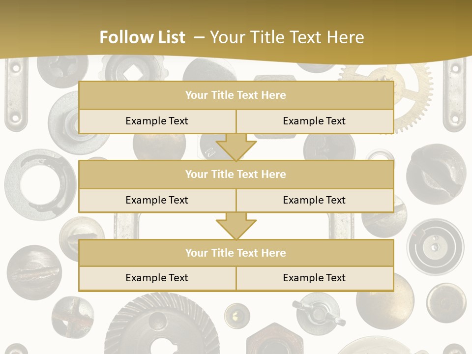 Cogwheel Background Rusty PowerPoint Template