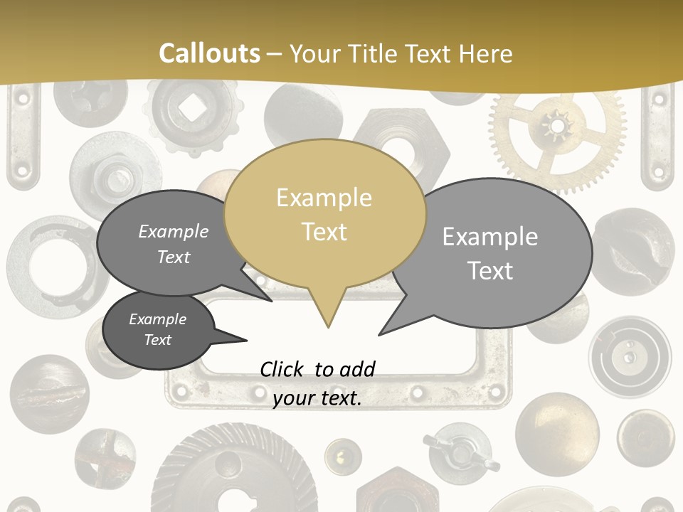 Cogwheel Background Rusty PowerPoint Template