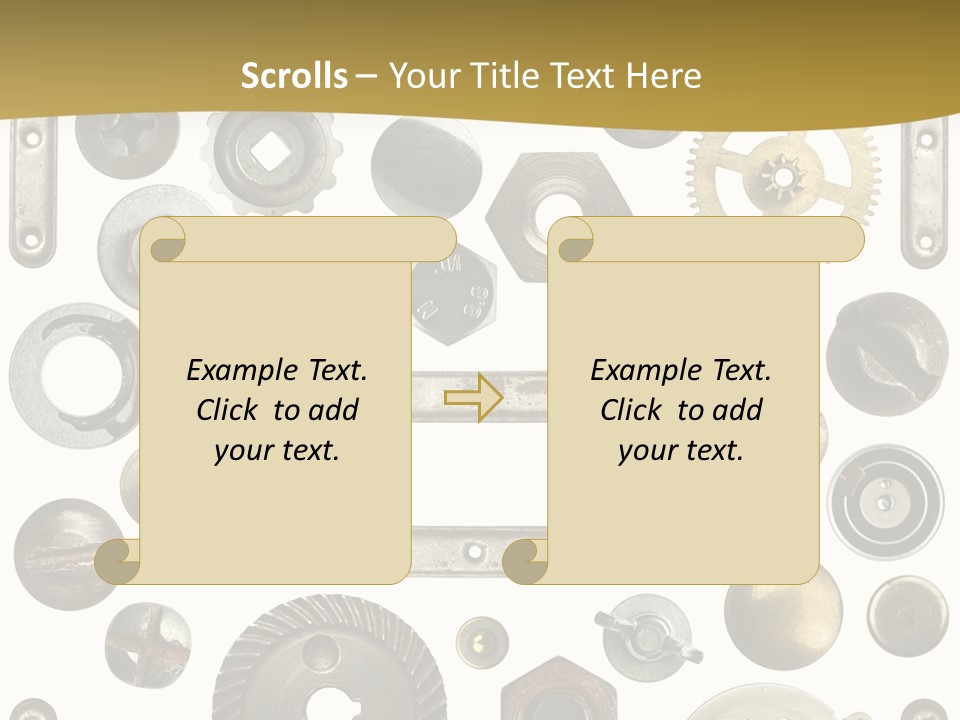 Cogwheel Background Rusty PowerPoint Template