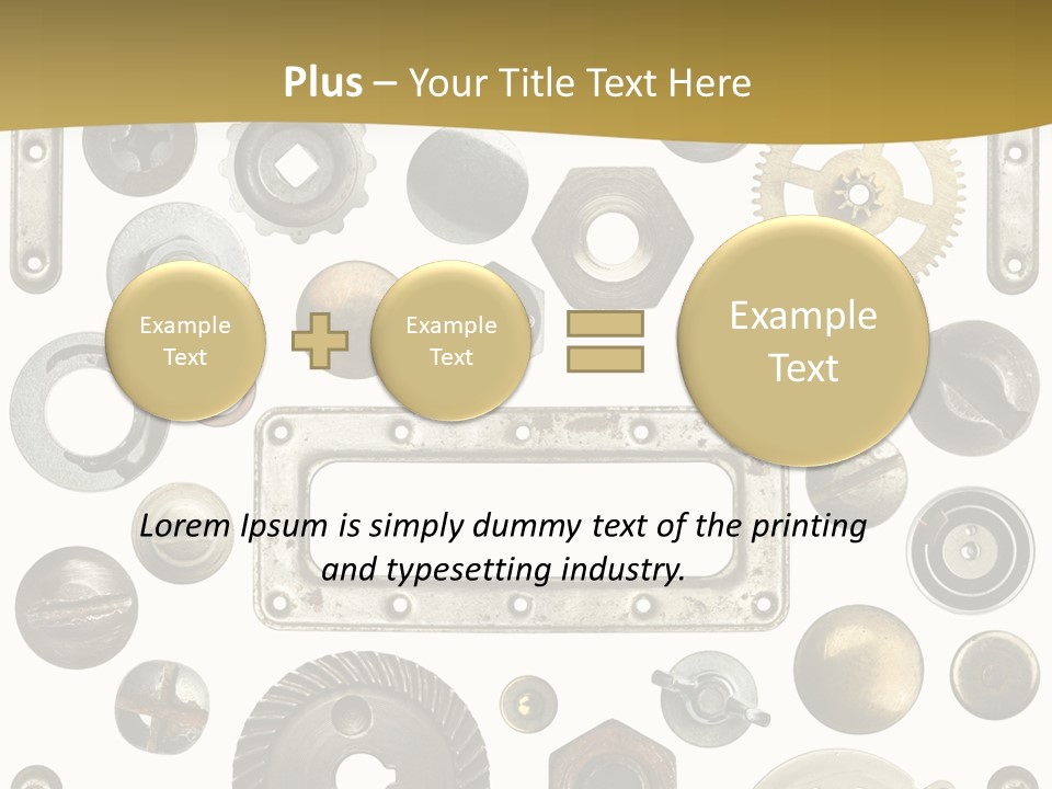Cogwheel Background Rusty PowerPoint Template